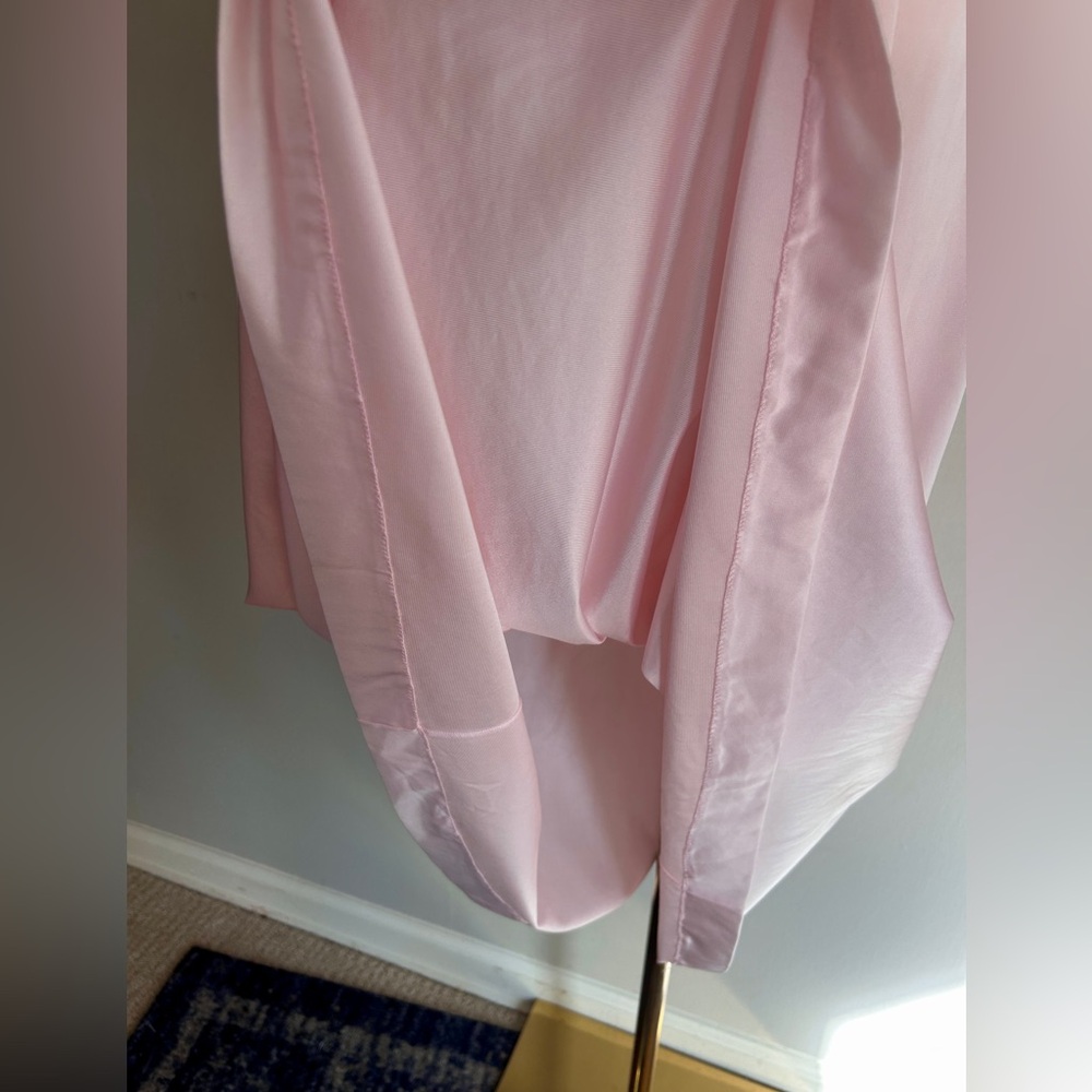 Vintage 70s Shadowline Pink Babydoll Maxi Nightgown Coquette Fairy Princess XS/S - Picture 6 of 11